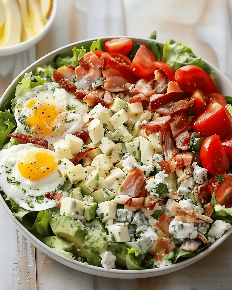 Delicious Salad Recipes Ideas: Satisfying Cobb Salad with Turkey Bacon