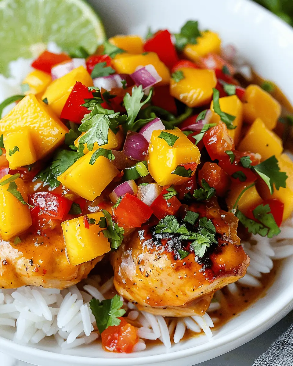 Easy Summer Meals Ideas: Juicy Crockpot Mango Salsa Chicken
