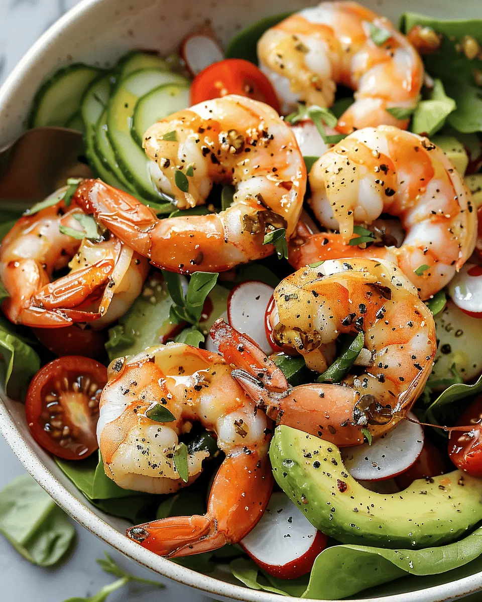 Delicious Salad Recipes Ideas: Refreshing Shrimp and Avocado Spring Salad