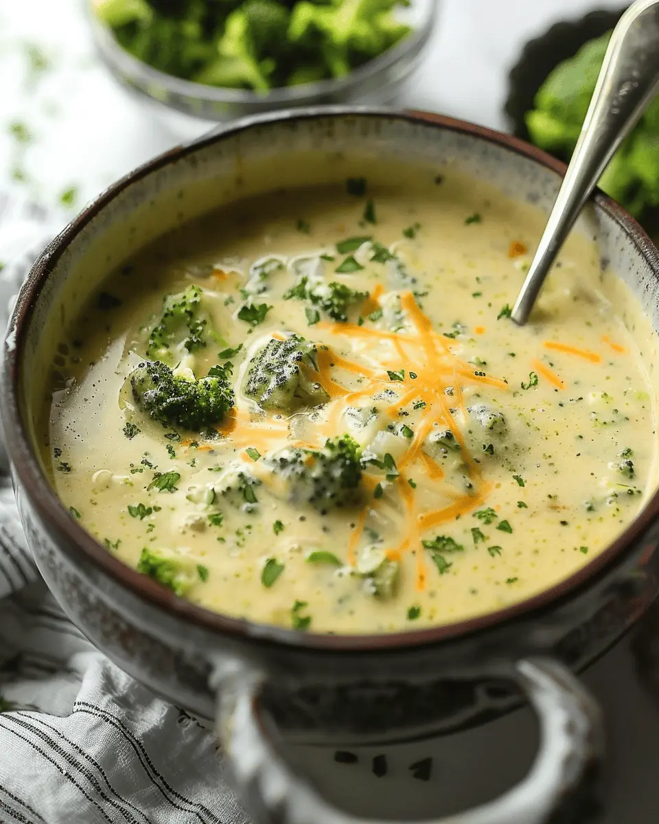 Easy Soup Recipes: Healthy High Protein Broccoli Cheddar Soup
