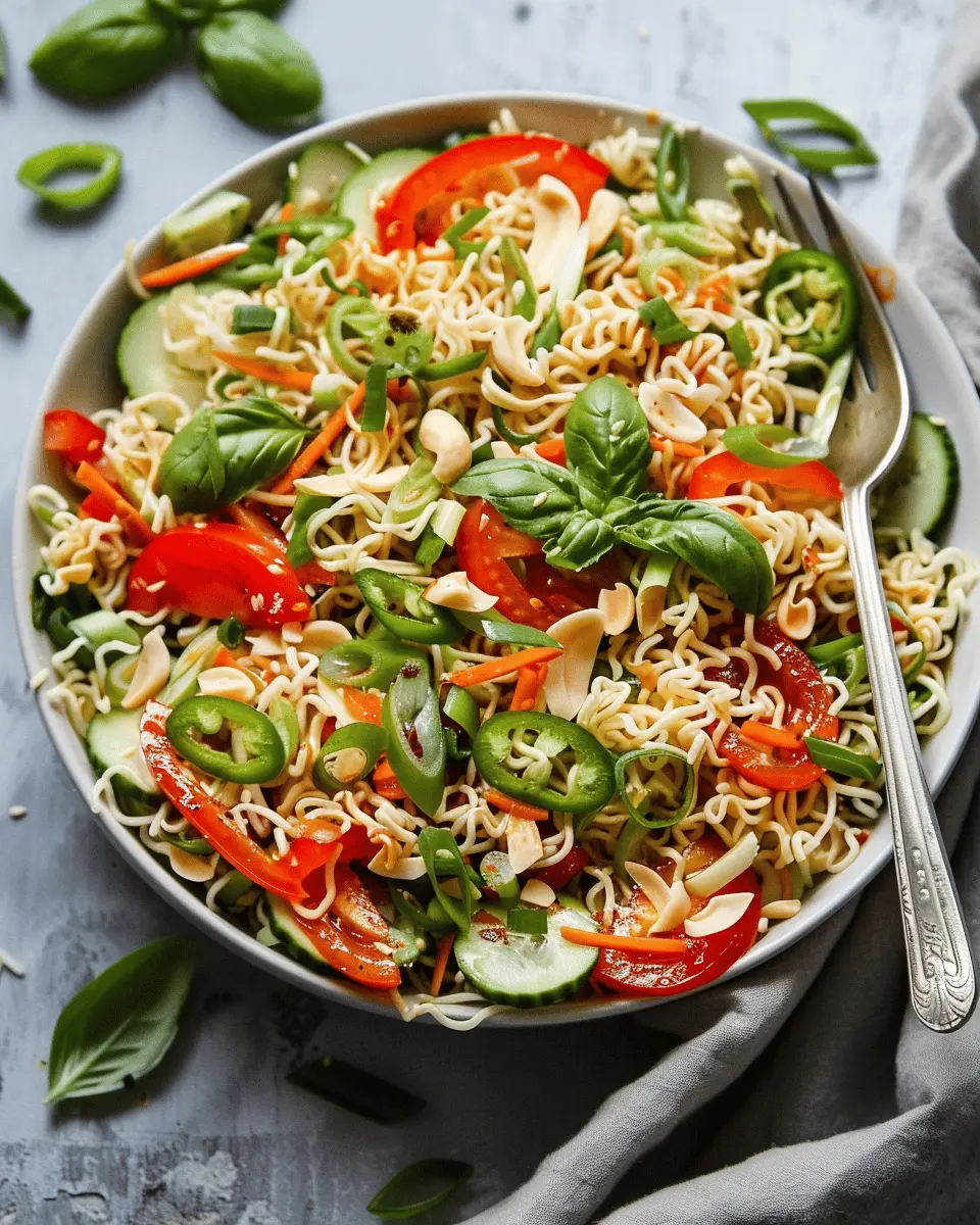 Delicious Salad Recipes Ideas: Refreshing Cold Ramen Noodle Salad