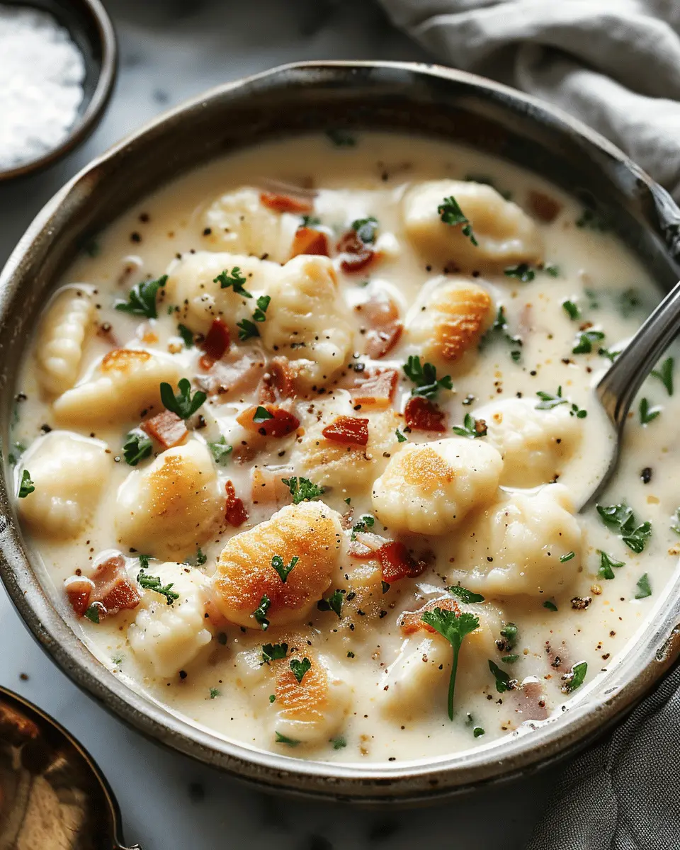 Easy Soup Recipes: Indulgent Creamy Chicken and Turkey Bacon Gnocchi