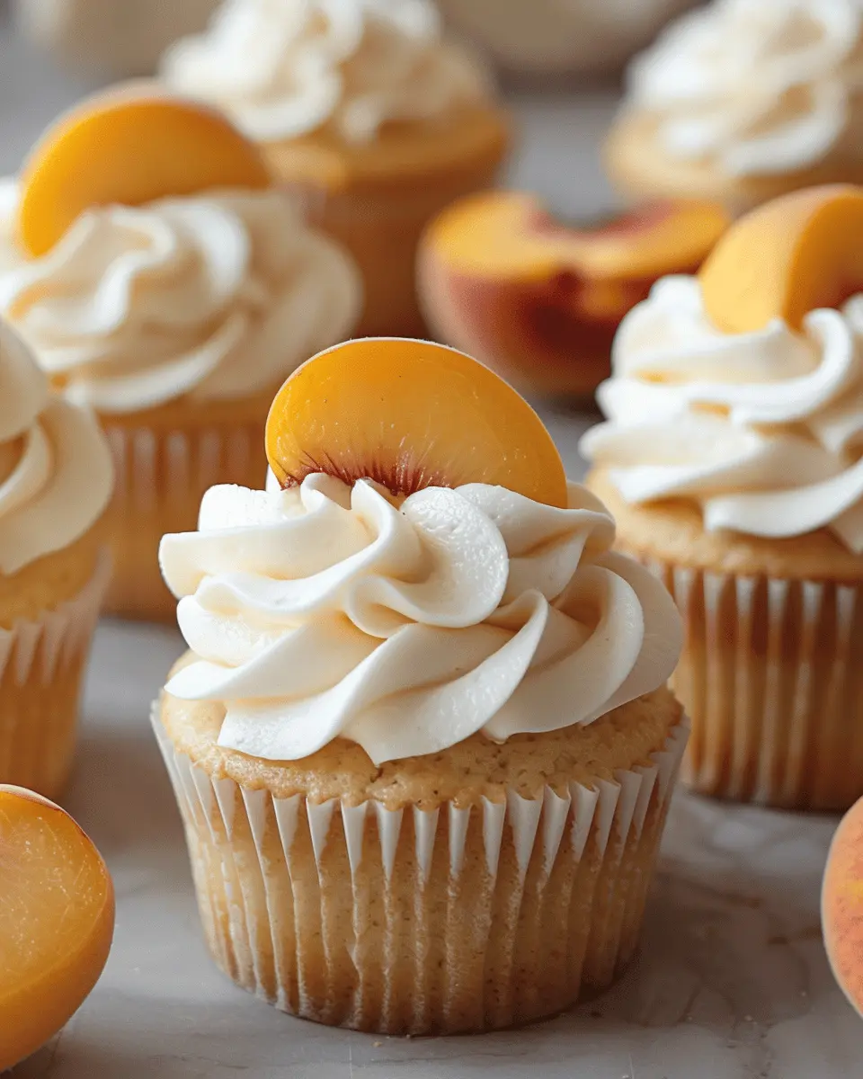 Honey Peach Cupcakes: Indulgent Cream Cheese Bliss Delight