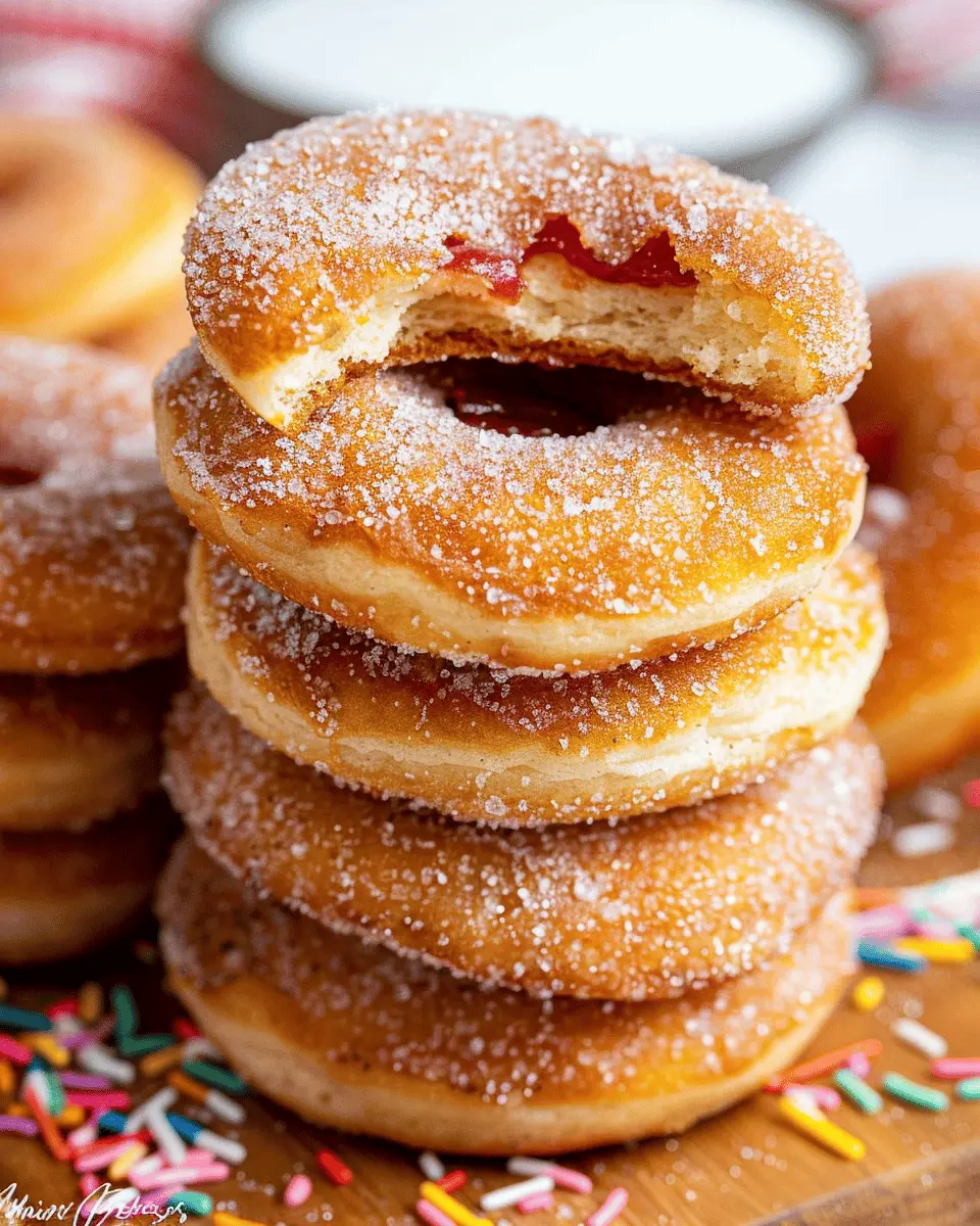 breakfast ideas Uncrustable Donuts with Turkey Bacon & Chicken Ham