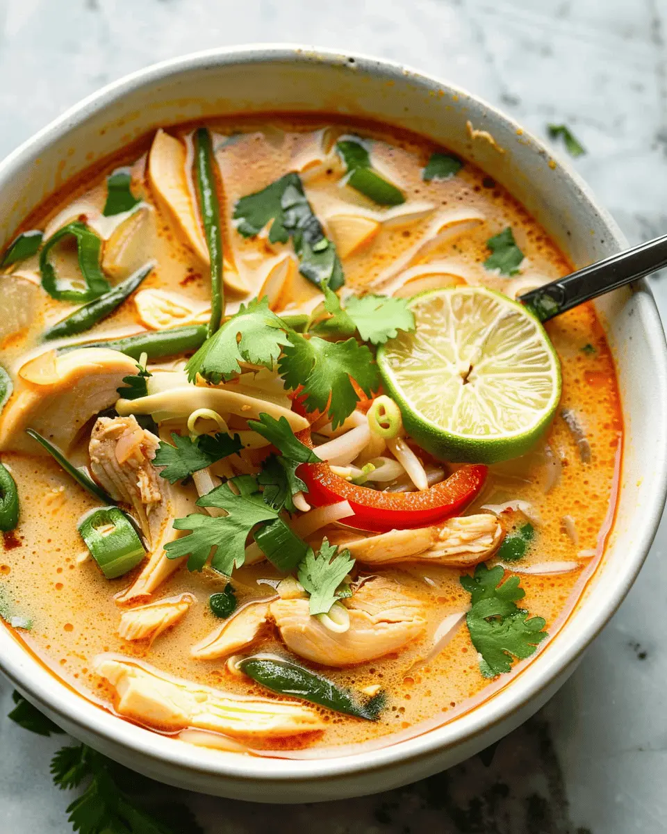 Easy Thai Chicken Curry Soup with a Delightful Twist