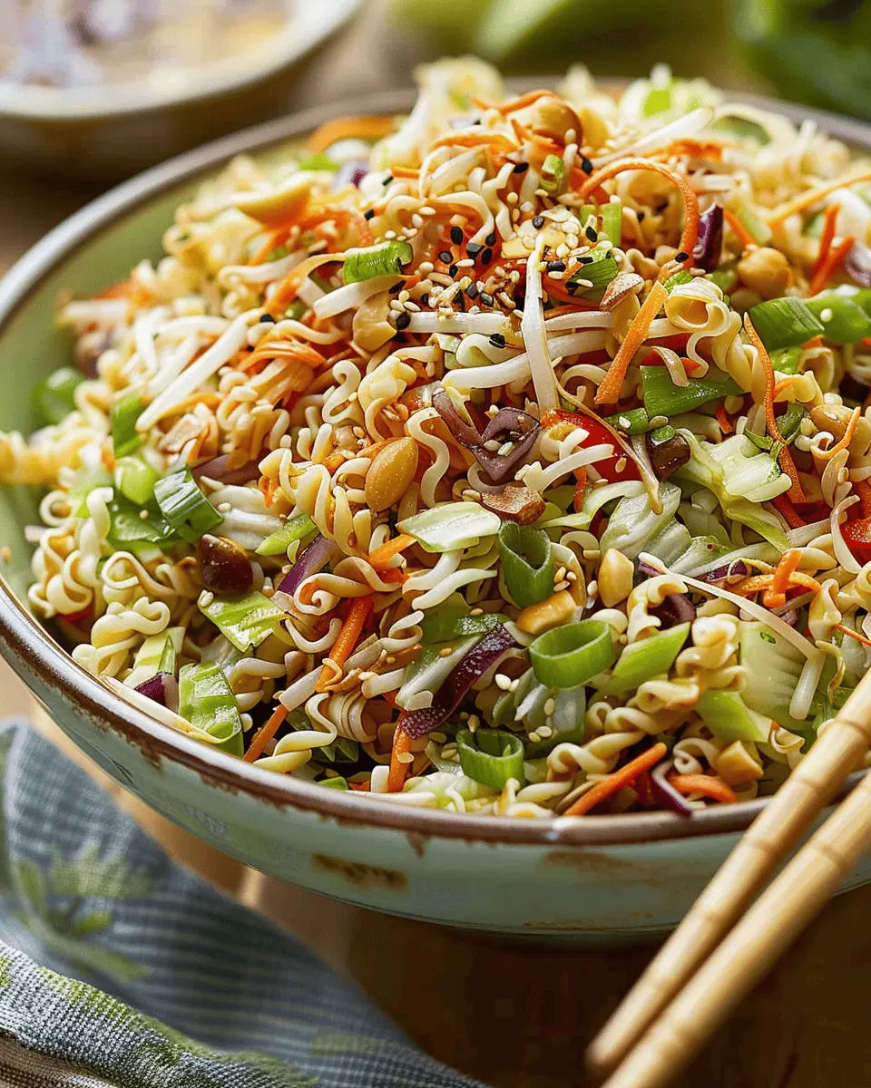 Delicious Salad Recipes Ideas: Best Ramen Noodle Salad with Turkey Bacon