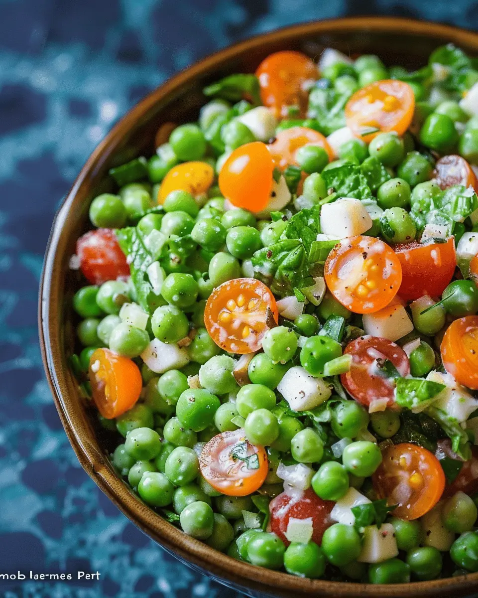Delicious Salad Recipes Ideas: Easy English Pea Salad with Turkey Bacon