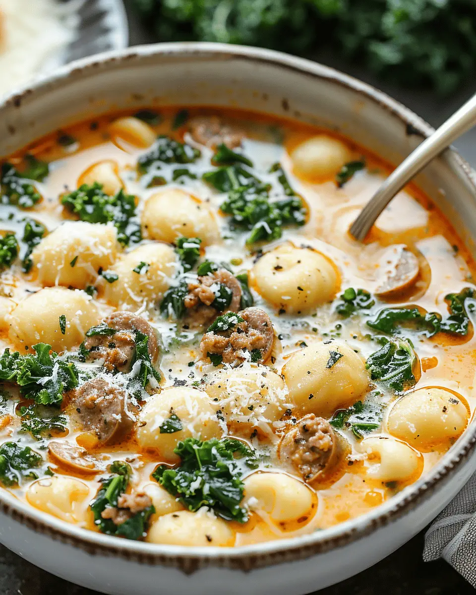 Easy Soup Recipes: Hearty Italian Sausage and Kale Gnocchi Delight