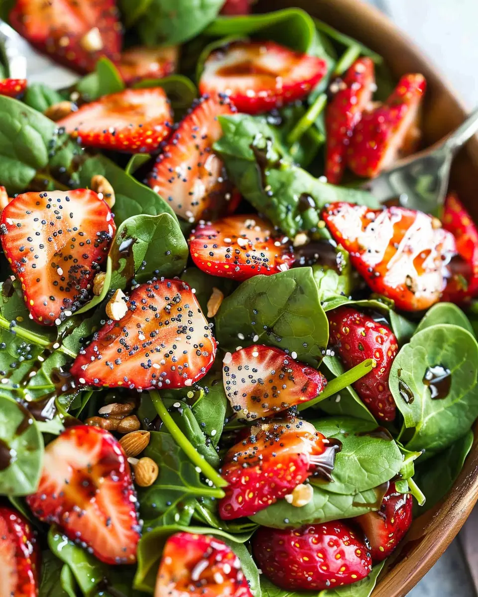 Delicious Salad Recipes: Spinach Strawberry Salad with Turkey Bacon