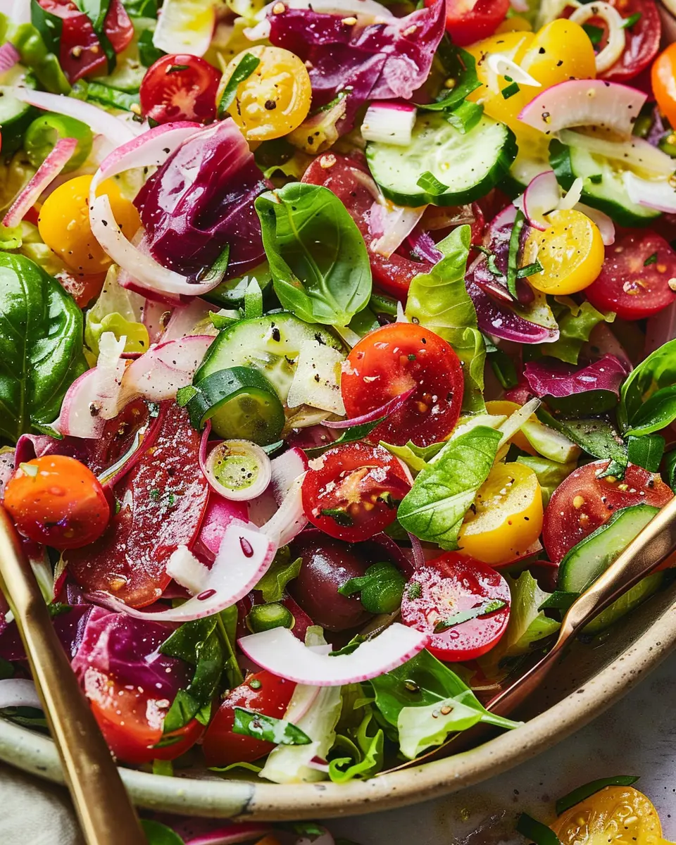 Delicious Salad Recipes Ideas: Fresh Italian Chopped Salad with Turkey Bacon