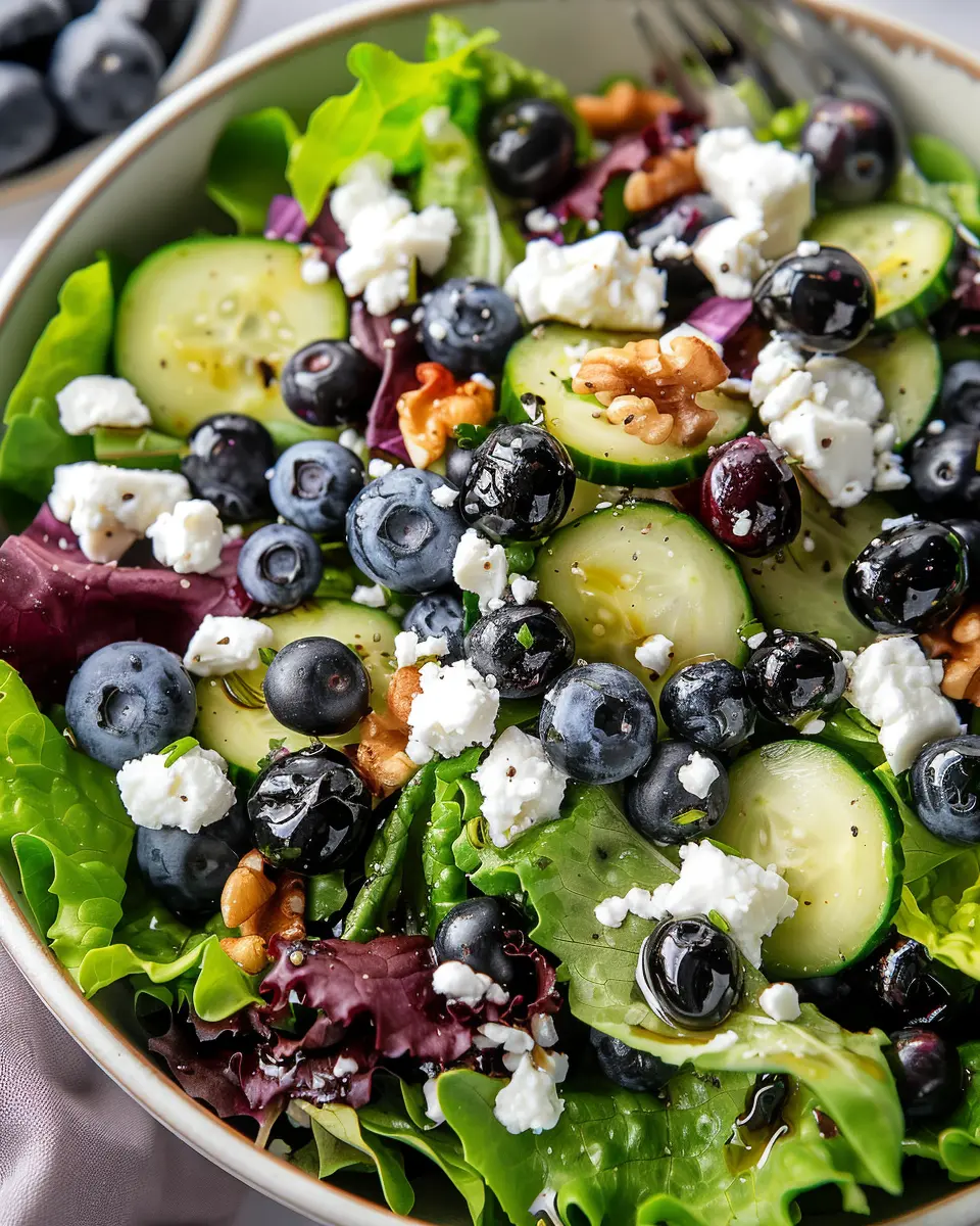 Delicious Salad Recipes Ideas: Easy Blueberry Goat Cheese Salad