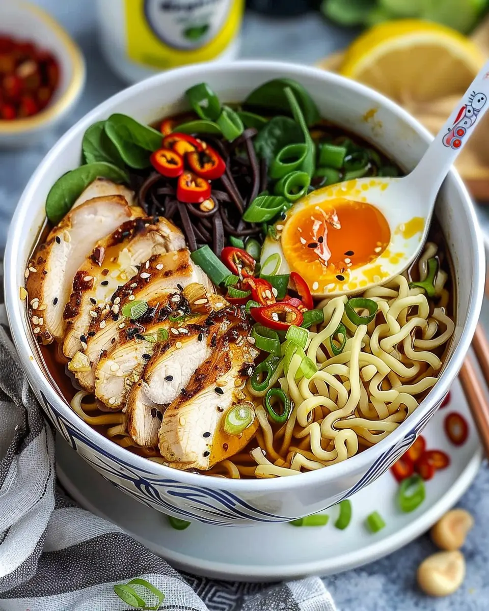 Delicious Salad Recipes Ideas: Simple Lemon Ginger Chicken Ramen