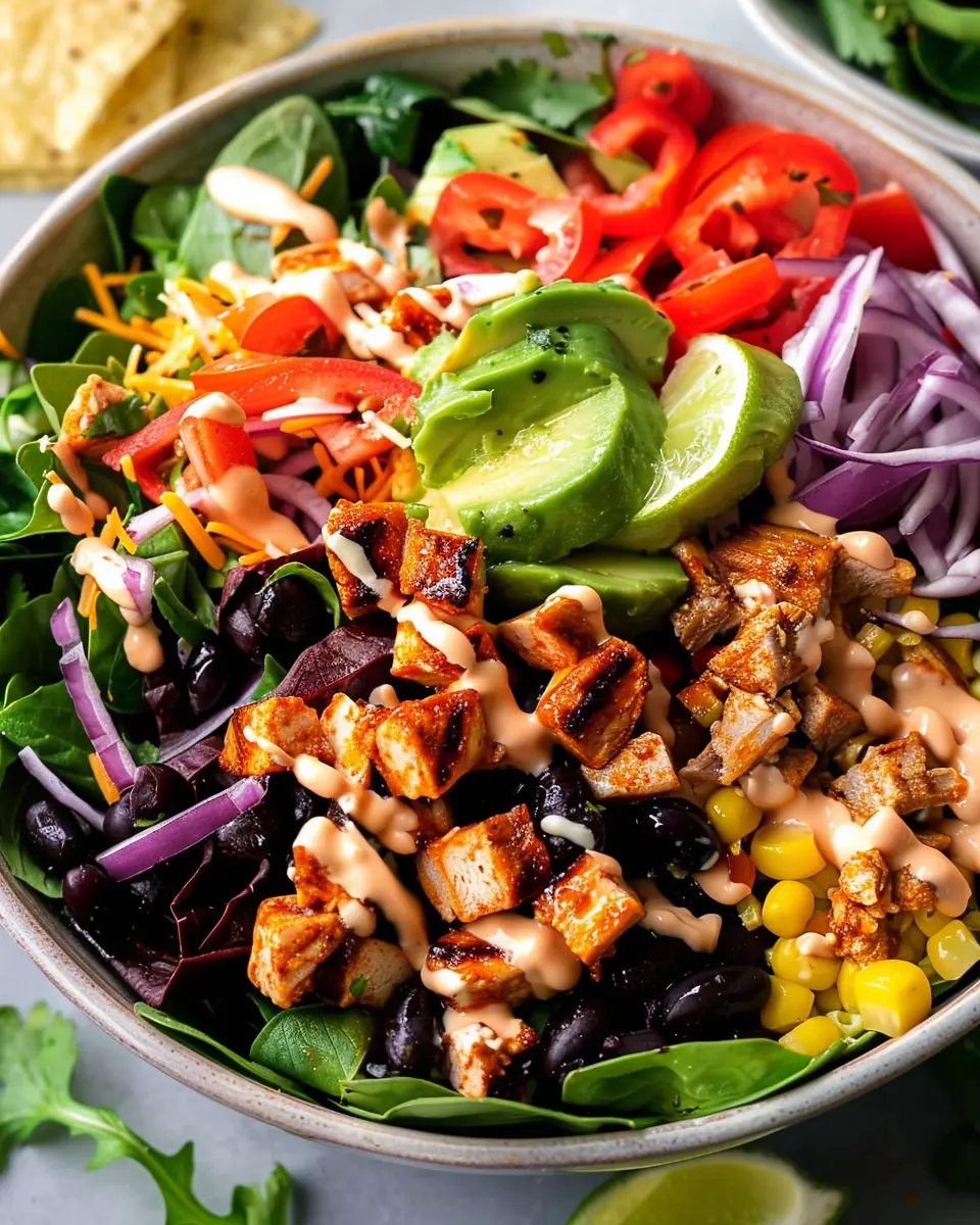 Delicious Salad Recipes Ideas: Spicy Southwest Salad with Turkey Bacon and Ranch