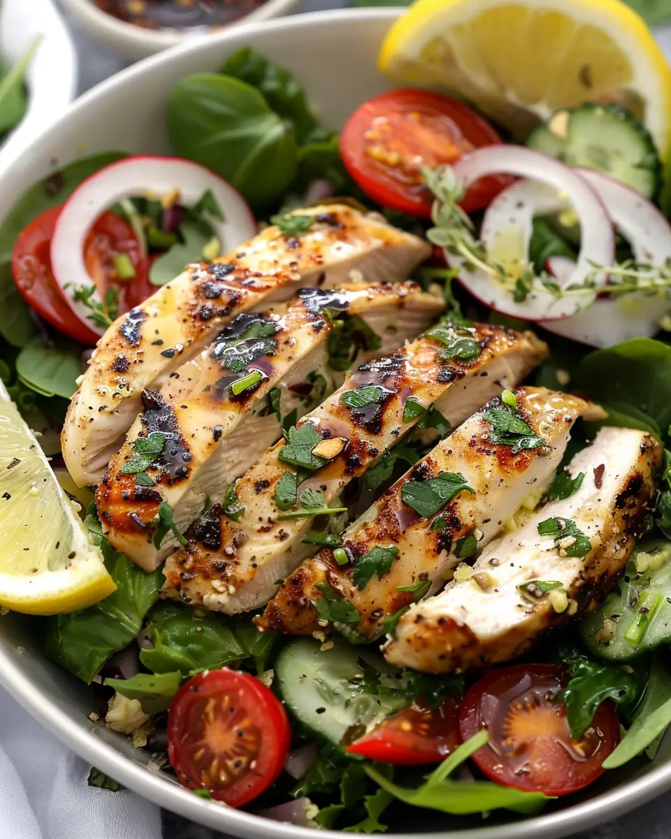 Delicious Salad Recipes Ideas: Fresh Grilled Lemon Herb Chicken Salad