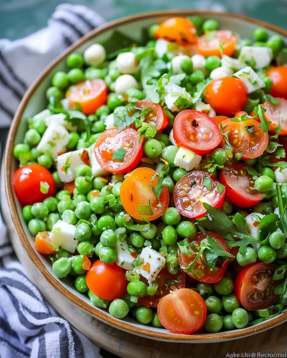 Delicious Salad Recipes Ideas: Easy English Pea Salad with Turkey Bacon