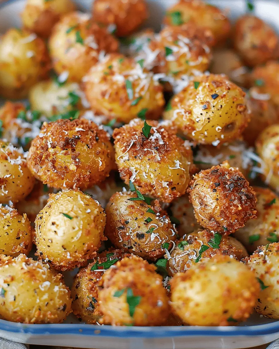 Crispy Parmesan Crusted Baby Potatoes: The Best Easy Side Dish