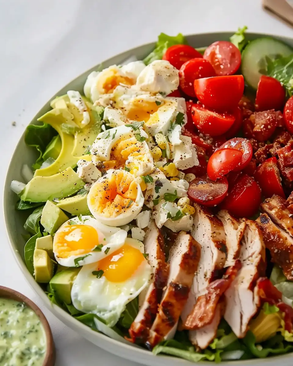 Delicious Salad Recipes: Healthy Cobb Salad with Turkey Bacon
