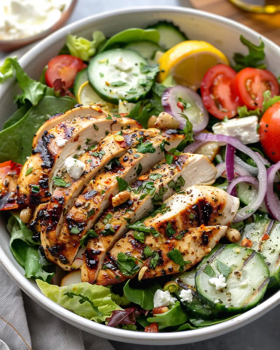 Delicious Salad Recipes: Best Grilled Lemon Herb Chicken Salad
