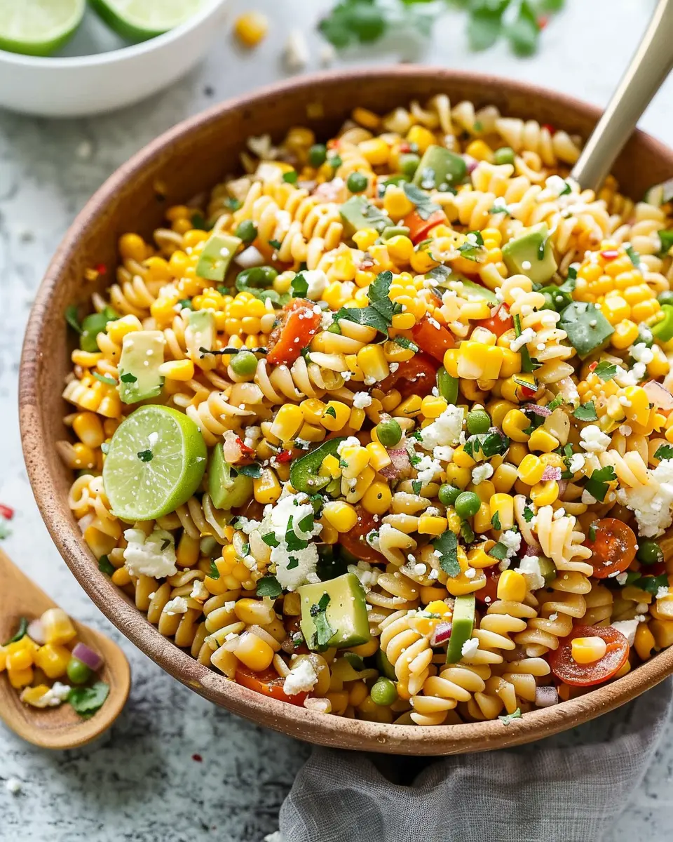 Delicious Salad Recipes Ideas: Best Mexican Street Corn Pasta Salad