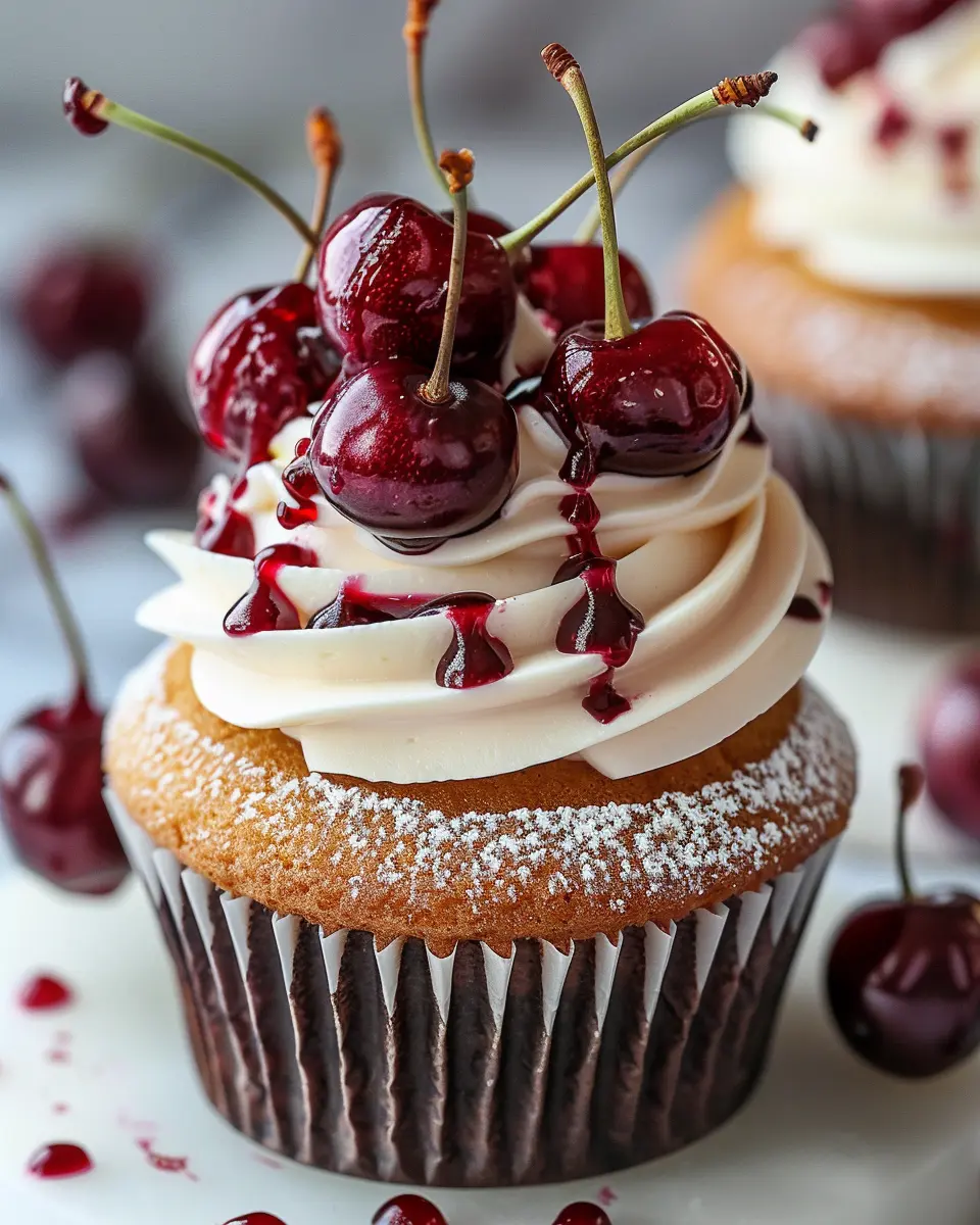 Late Night Cherry Cupcake Delight for Sweet Cravings