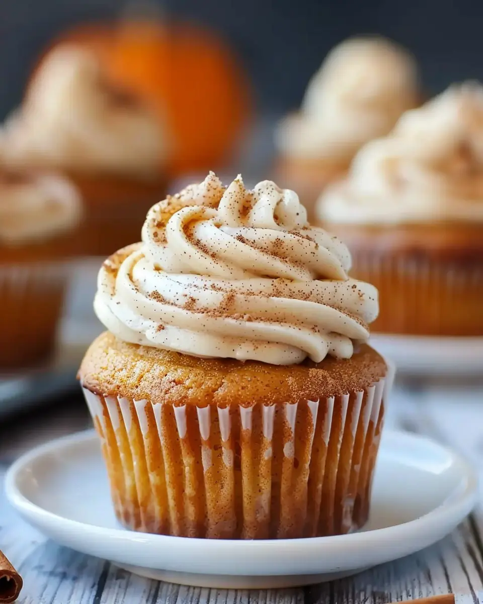 Pumpkin Cupcakes with Cinnamon Cream Cheese Frosting Bliss