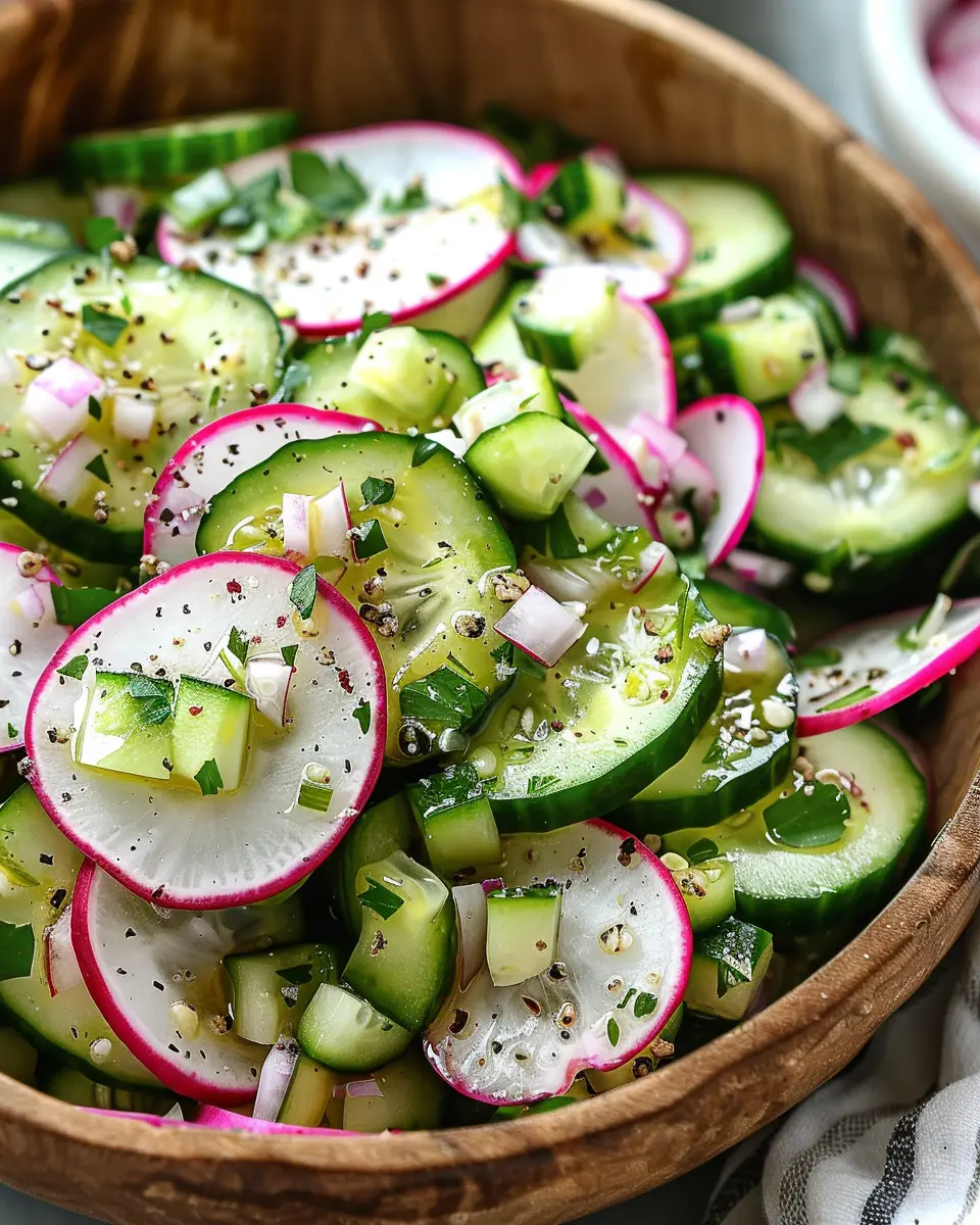 Delicious Salad Recipes Ideas: Fresh Radish and Cucumber Bliss