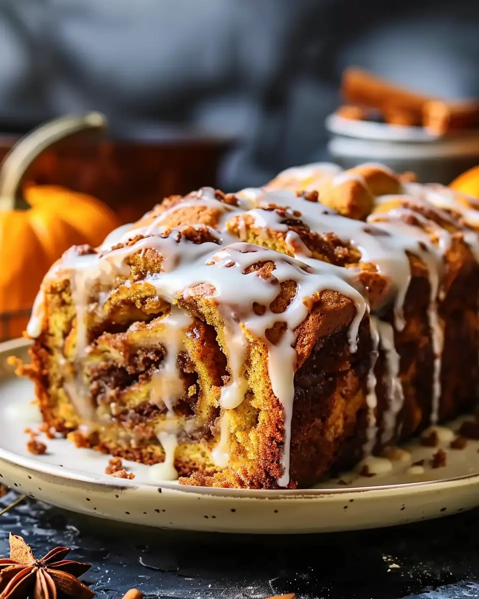 Best Pumpkin Bread Recipe: Indulgent Cinnamon Roll Delight with Cream Cheese Glaze