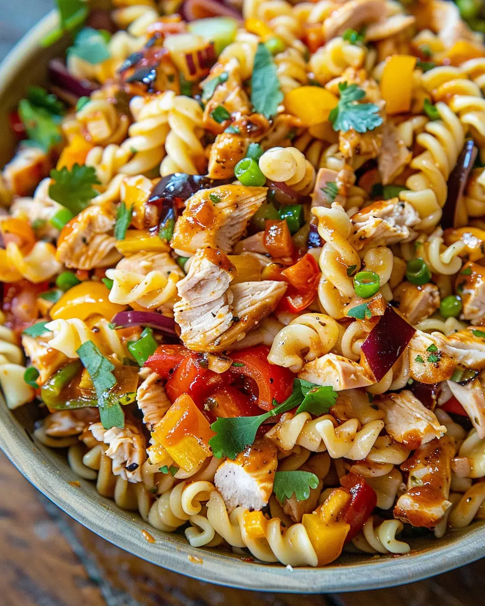 Delicious Salad Recipes Ideas: Best BBQ Chicken Pasta Salad