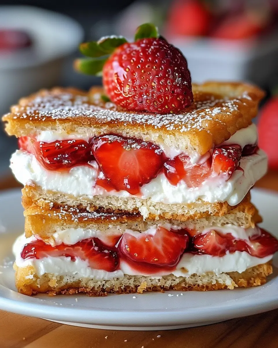 Fried Strawberry Cheesecake Sandwiches: Indulgent Homemade Delight