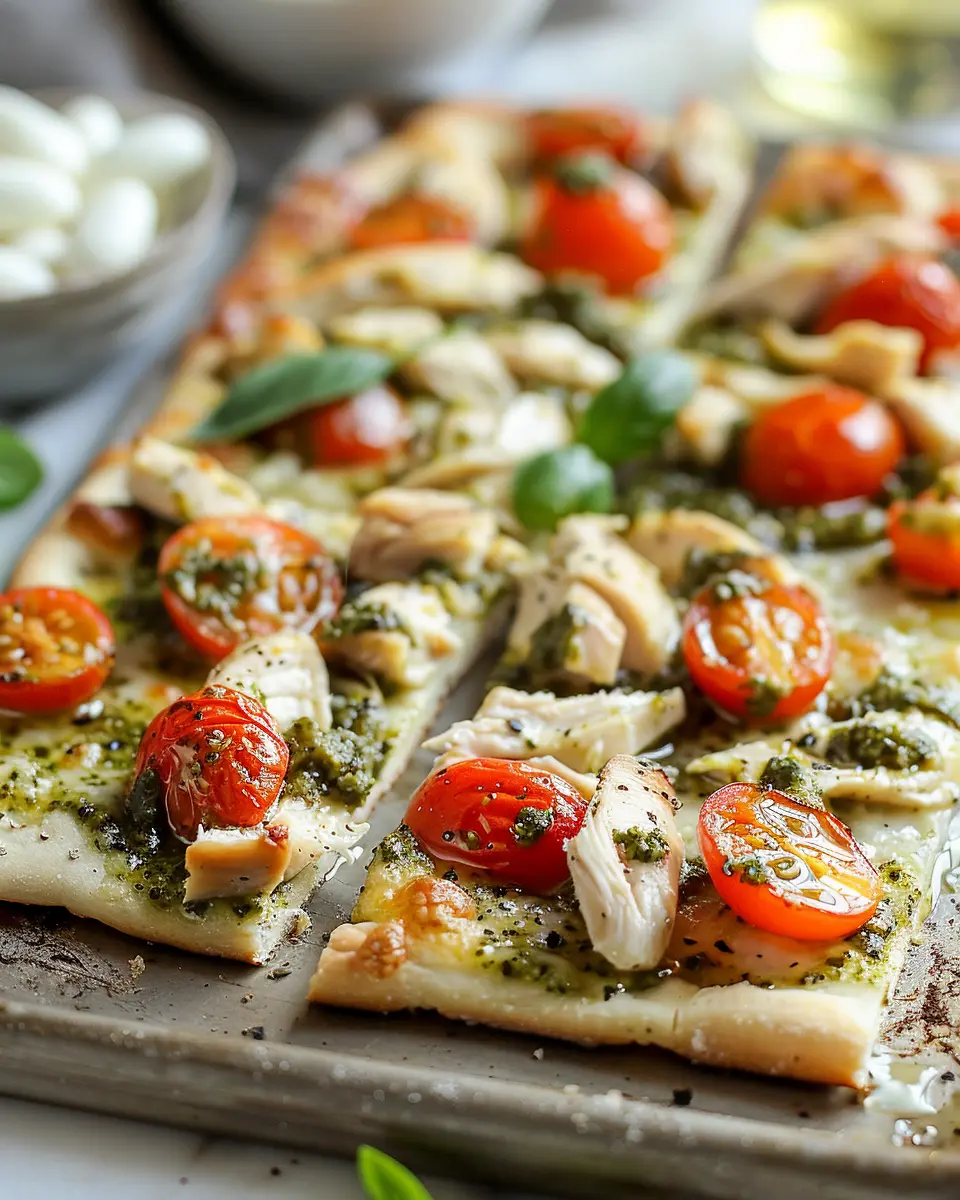 Chicken Pesto Flatbread: Easy Recipe for Fresh Flavors at Home