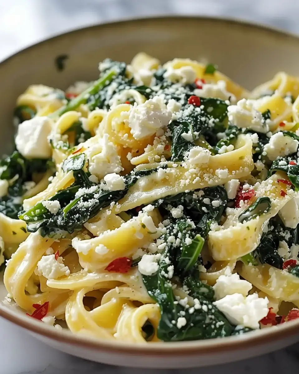 Quick Spinach and Feta Pasta: A Quick and Easy Weeknight Delight