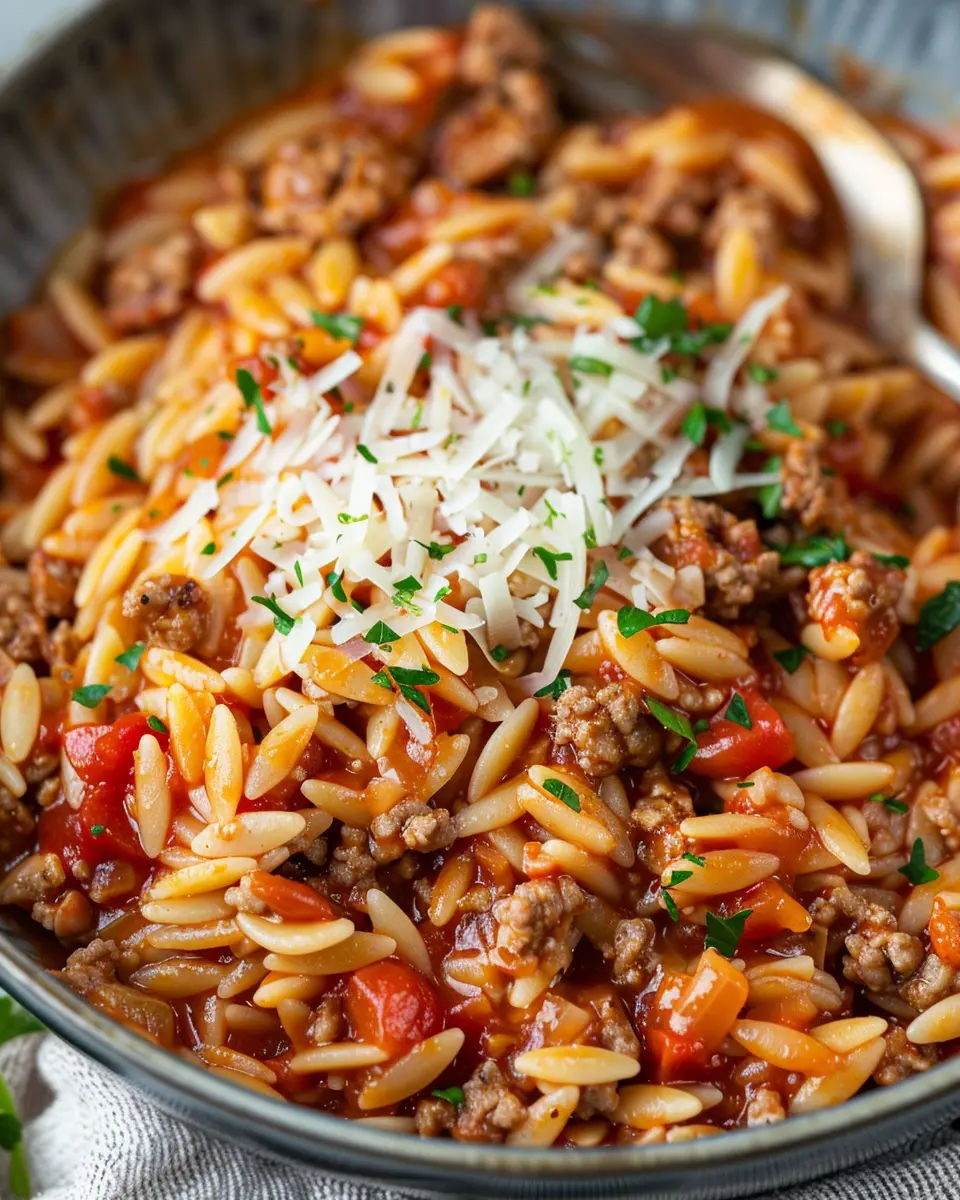 Ground Turkey Orzo in Tomato Sauce: A Quick and Easy Delight