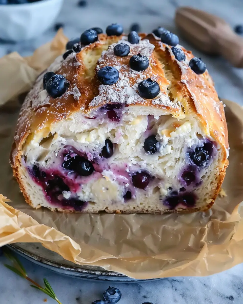 Blueberry Lemon Cream Cheese Sourdough Loaf: The Perfect Indulgence