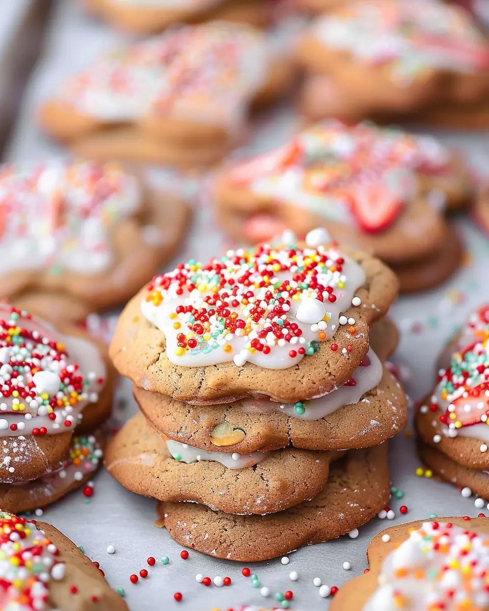 Soft Gingerbread Cookies with a Strawberry Pop Tart Twist