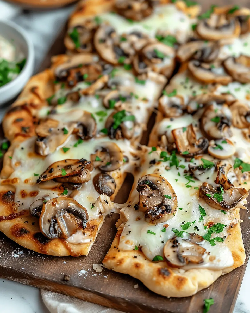 Chicken and Mushroom Flatbread: Easy Flavor-Packed Delight