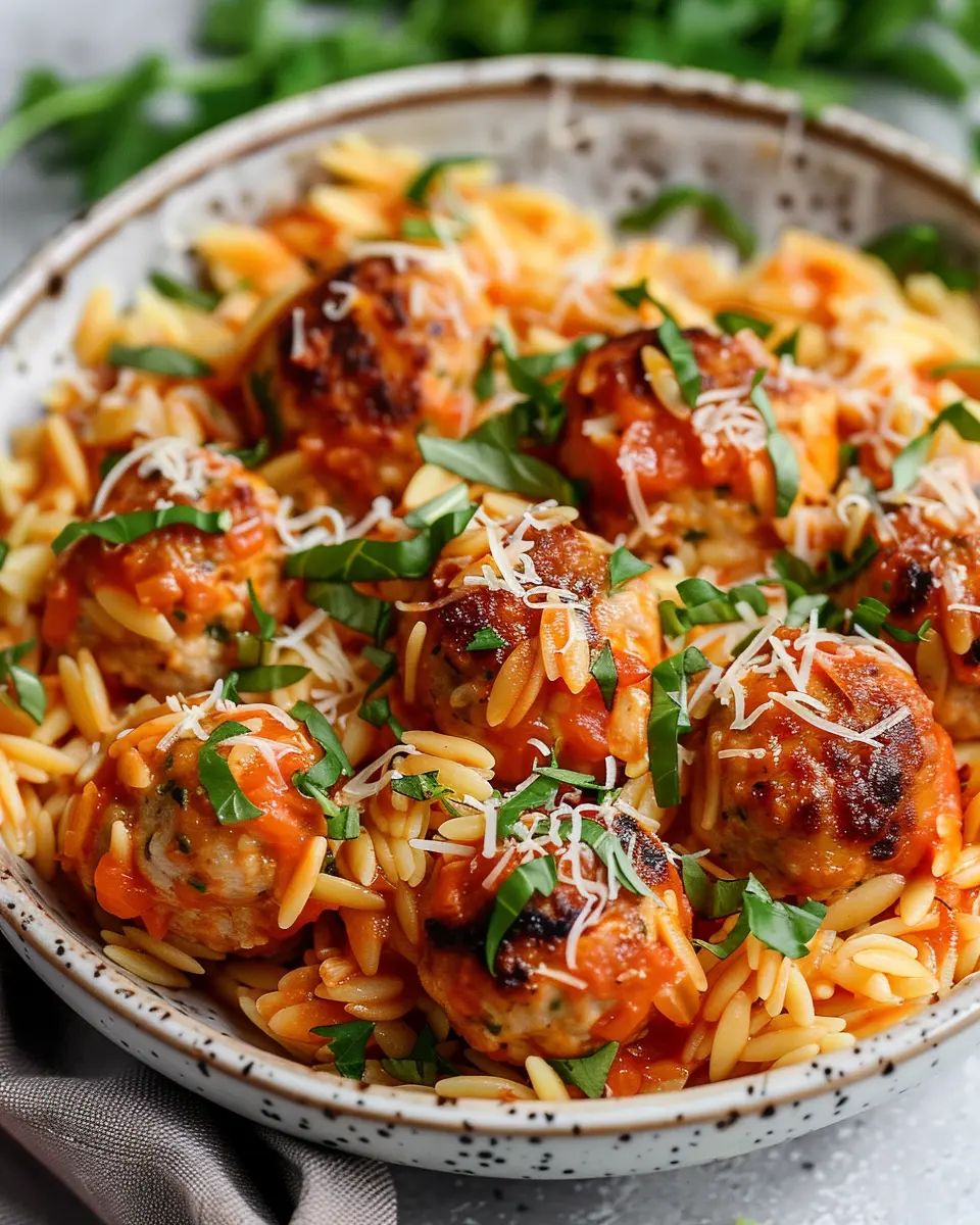 Chicken Meatballs with Orzo: A Cozy and Delicious Family Feast