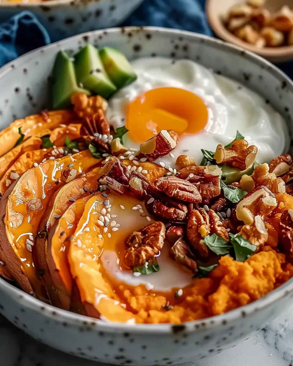Delicious Sweet Potato Breakfast Bowl: A Healthy Start with Turkey Bacon