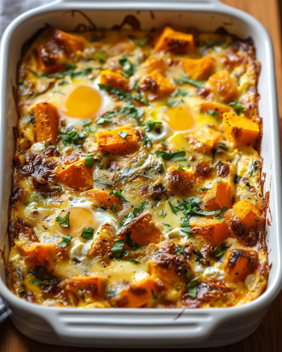 breakfast bowl recipes: Easy Sweet Potato Egg Casserole Delight