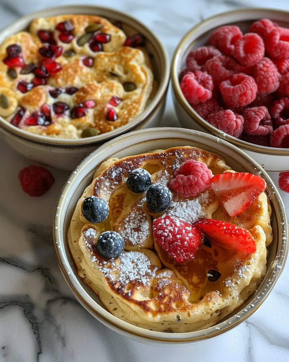 Breakfast Bowl Recipes: Easy Baked Protein Pancake Bowls with Turkey Bacon