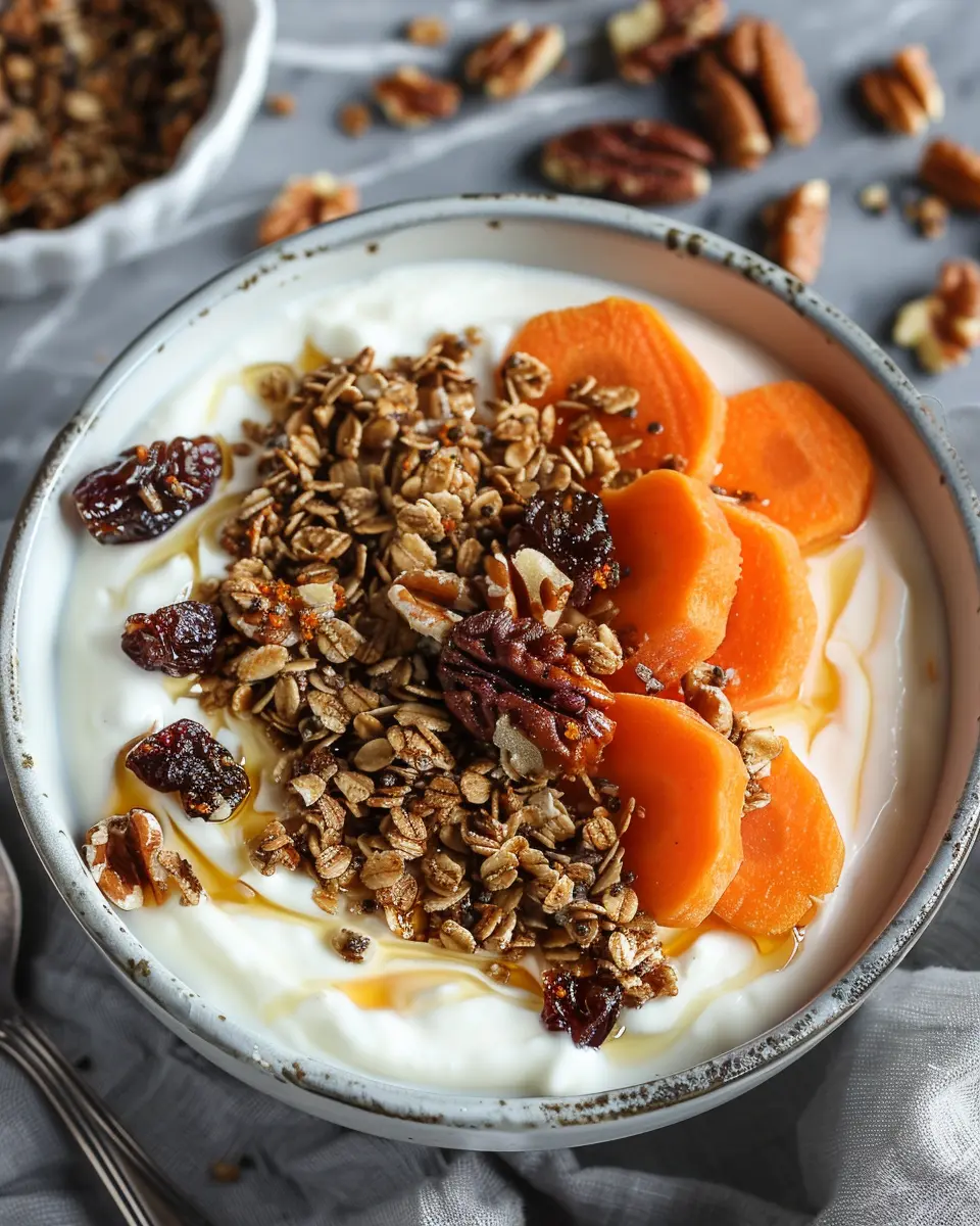 Breakfast Bowl Recipes: Indulgent Carrot Cake Yogurt Bowl Delight