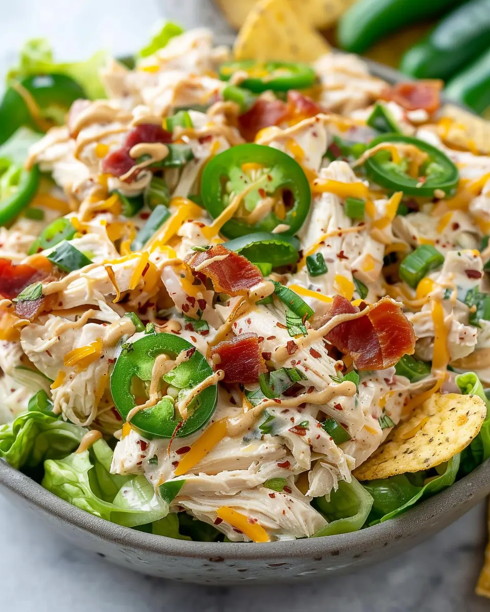 Jalapeno Popper Keto Chicken Salad: The Best Turkey Bacon Twist