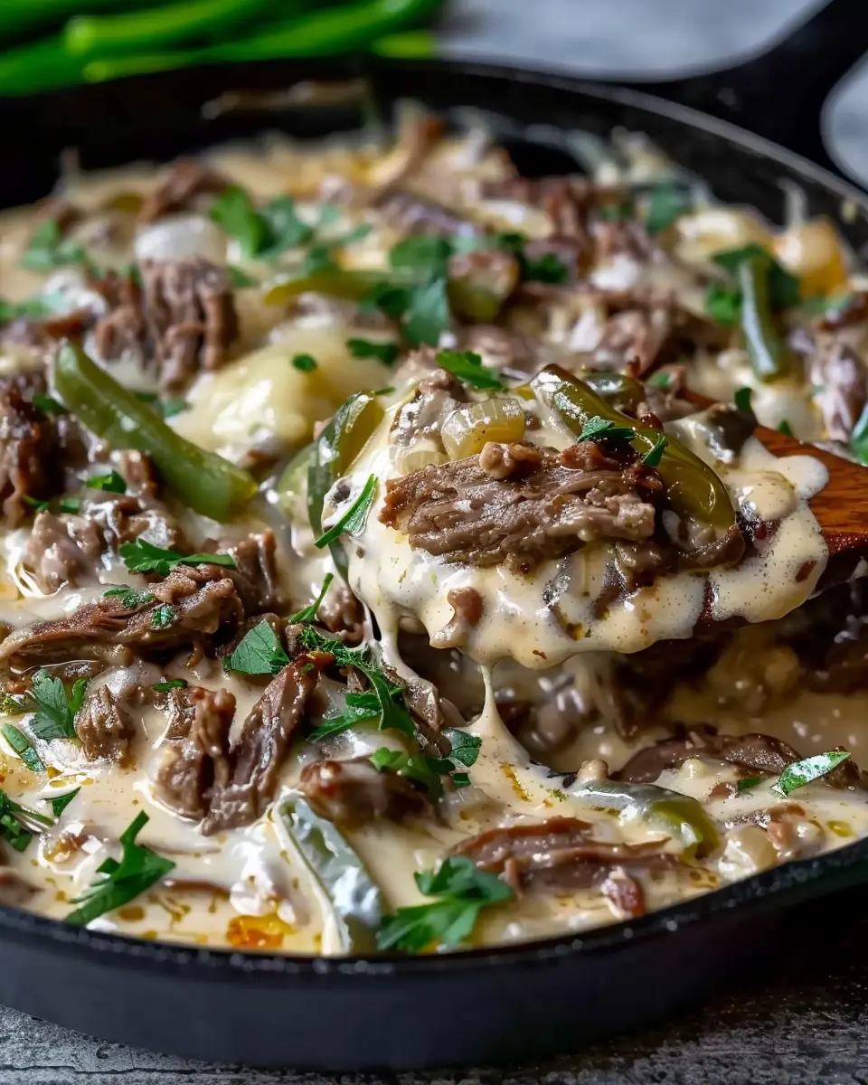 Creamy Keto Philly Cheesesteak Skillet: Easy Low-Carb Dinner Delight